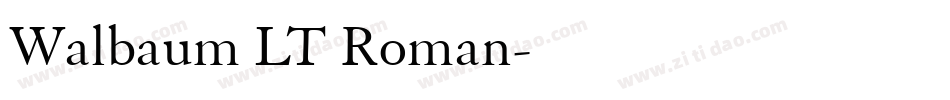 Walbaum LT Roman字体转换